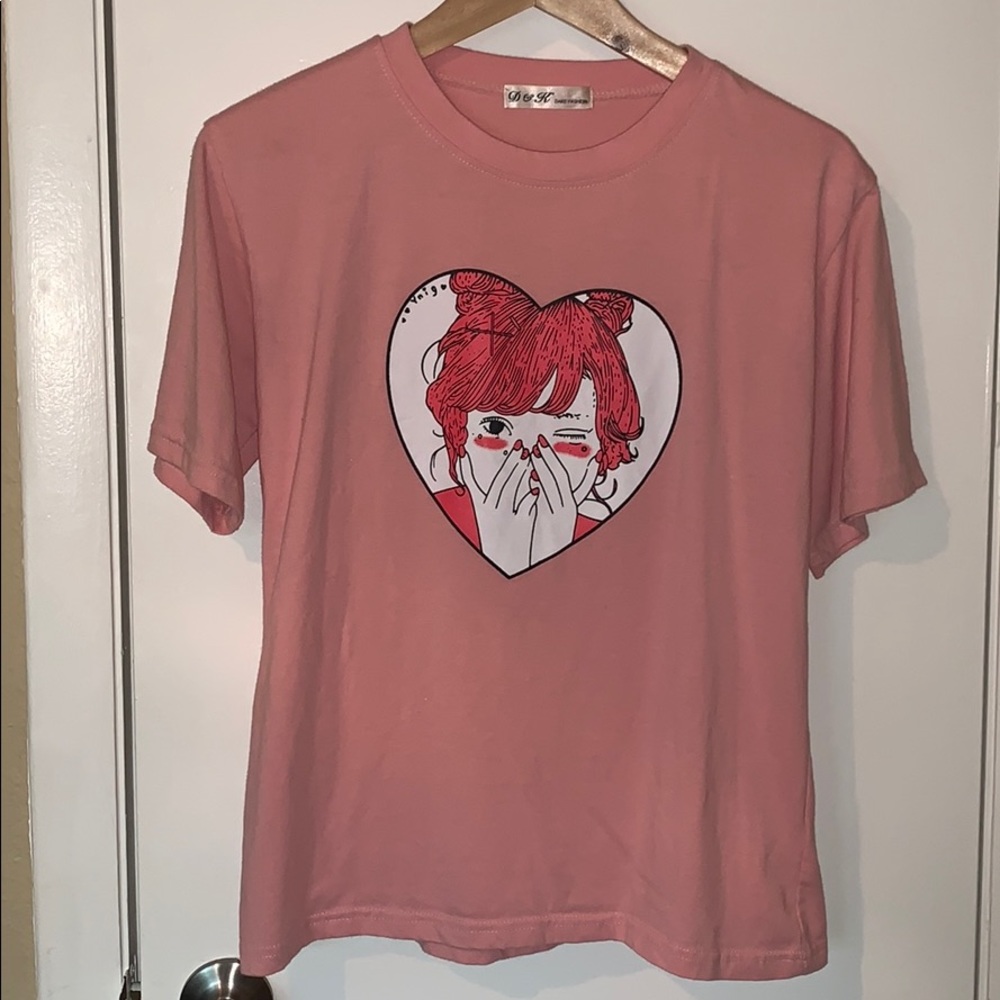 Pink anime girl shirt 💞